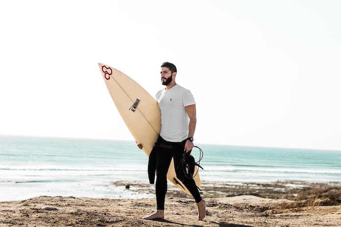 tshirt anti uv homme surfeur
