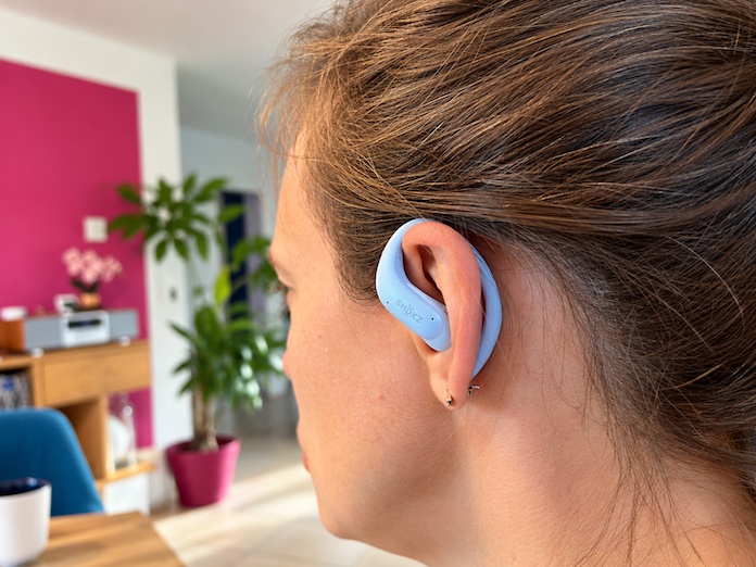 Shokz OpenFit Air 2 utilisés pendant une séance de sport