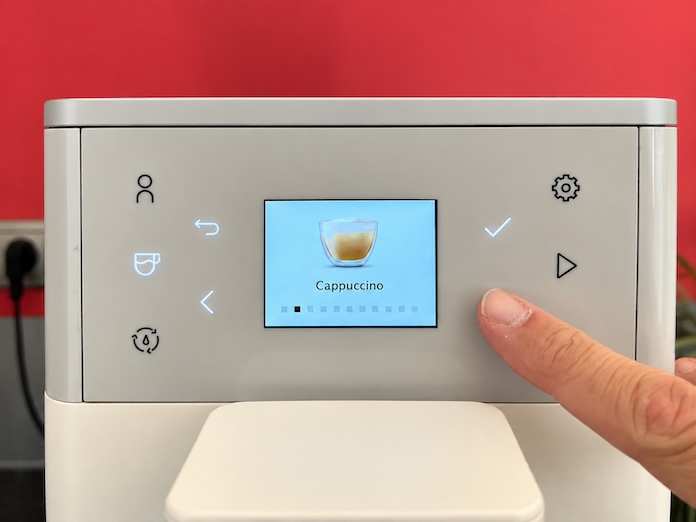 KitchenAid KF3, préparation d'un cappuccino