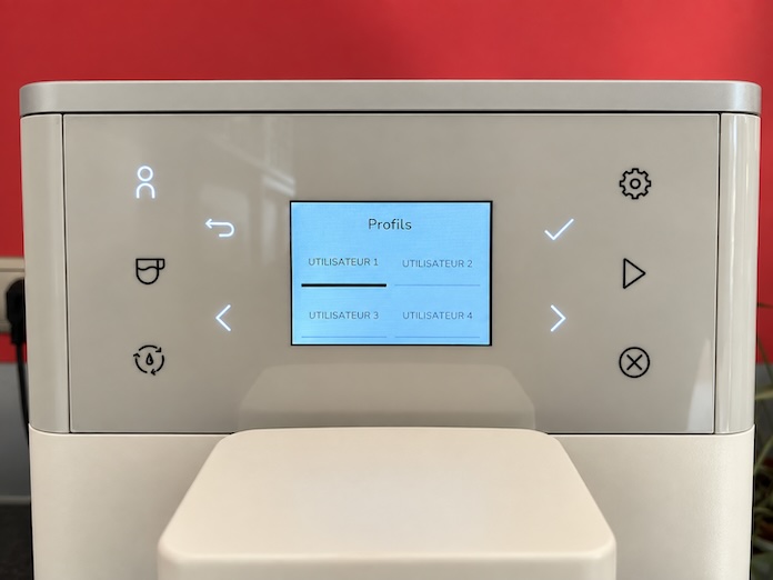 KitchenAid KF3, écran de sélection des profils utilisateurs