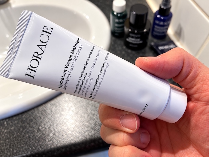 Tube de l’Hydratant Visage Matifiant Horace, crème hydratante pour le visage.