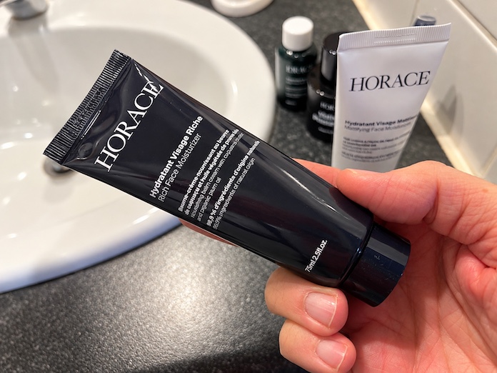 Tube de l’Hydratant Riche Visage Horace, crème hydratante pour le visage.